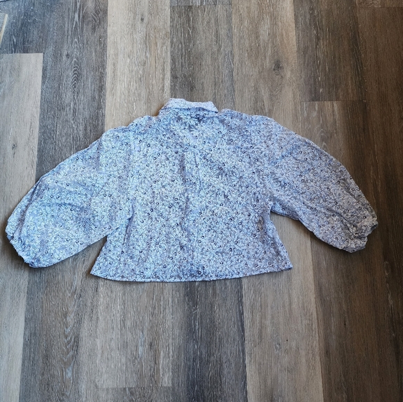 Zara Tops Zara Puffed Sleeve Crop Top Poshmark